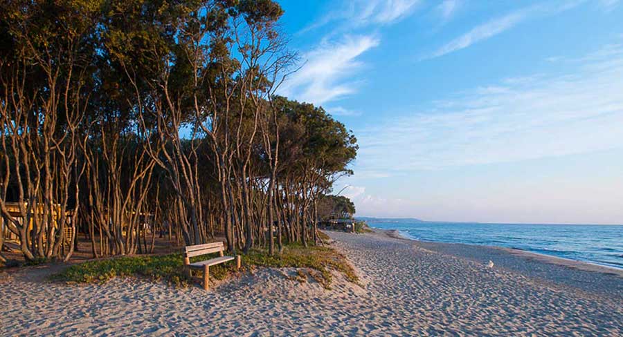 plage du camping corse 4 étoiles en bord de mer