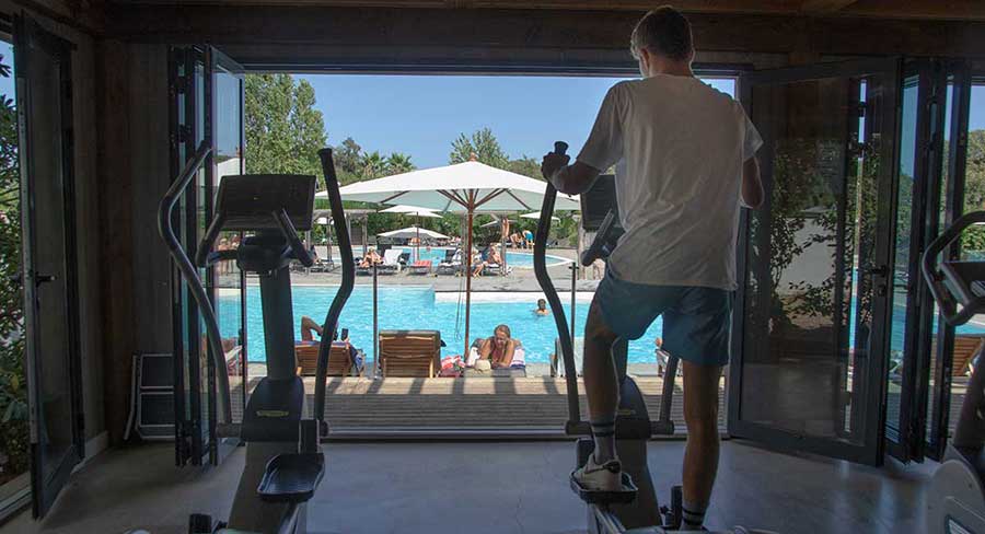 salle de fitness en camping 4 étoiles en corse