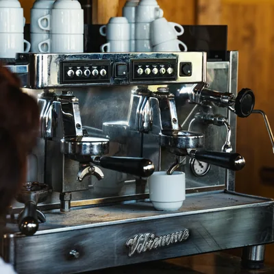 Machine à café du bar du camping Le Campoloro